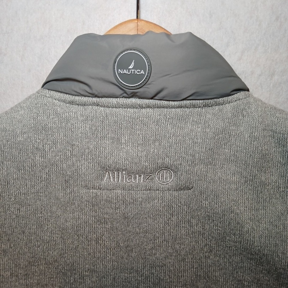 Nautica Women's Puffer Fleece Vest Gray Wind Water Resistant Size Small - Picture 11 of 14